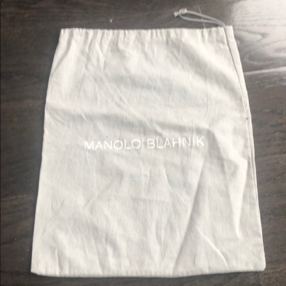 Manolo Blahnik grey dust bag 10 x 13